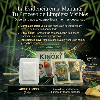Parches Detox Kinoki Para Pies – Elimina Toxinas y Alivia el Cansancio (10xU)