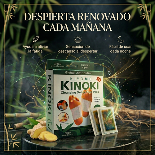 Parches Detox Kinoki Para Pies – Elimina Toxinas y Alivia el Cansancio (10xU)